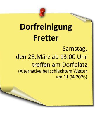 Jahreshauptversammlung 08.03.2026 um 17:00 Uhr bei Walli